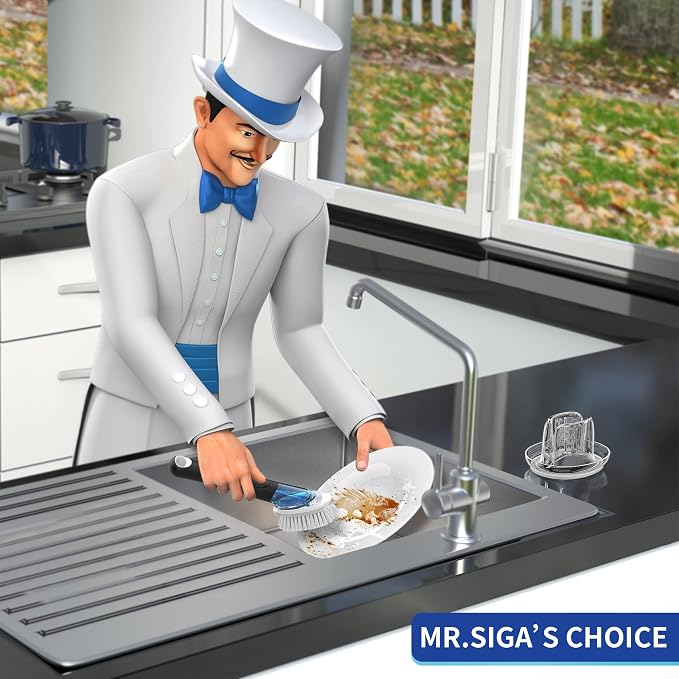MR.SIGA Soap Dispensing Dish Brush Refills, 4 Pack - Image 2