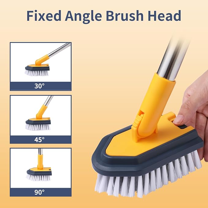 BOOMJOY Tub Cleaner Brush with Long Handle, No Scratch Shower Cleaning Brush - Image 5