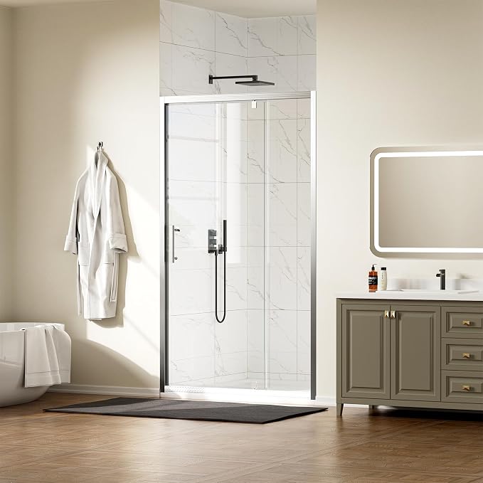 WinZo 41-42" W ×72" H Pivot Shower Door, 1/4" SGCC Clear Tempered Glass Shower by winzo