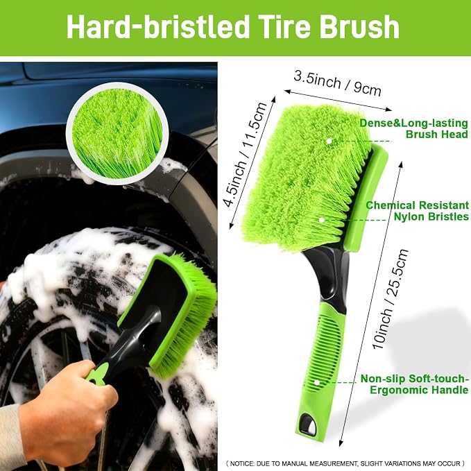 7PCS Car Wheel Brush Kit – XINDELL Rim & Tire Cleaning Brush Set, Scratch-Free - Image 6