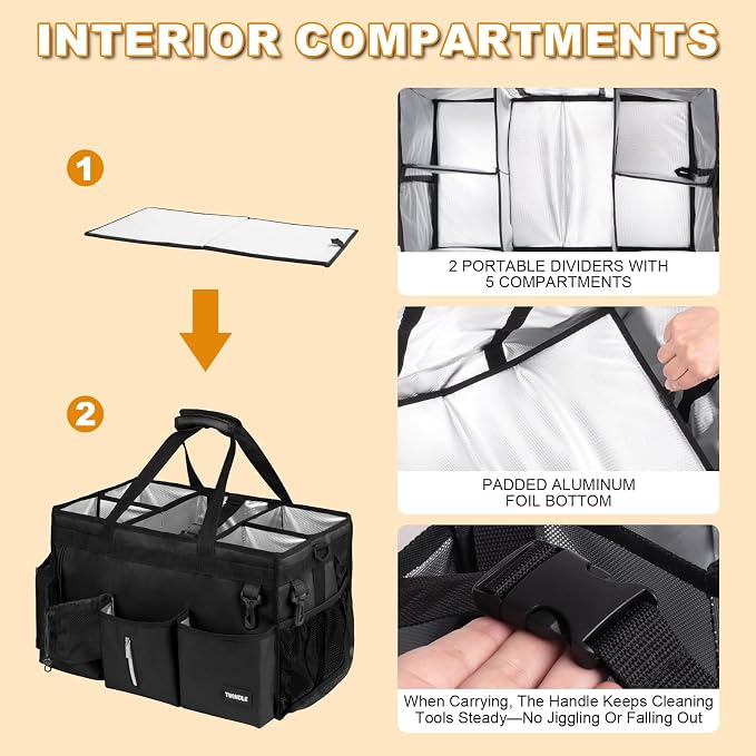 Large Cleaning Caddy For Cleaning Supplies, Cleaning Bag - Image 5
