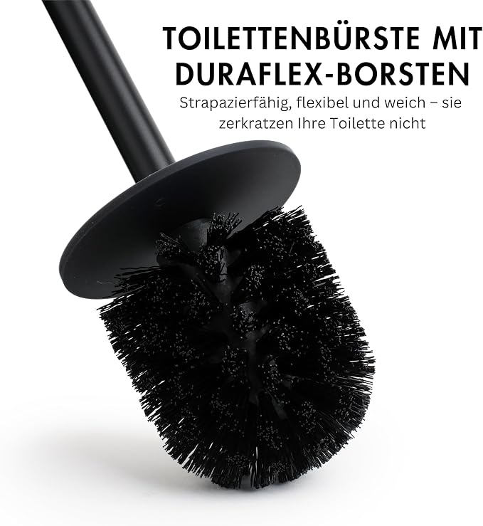Matte Black Toilet Bowl Brush for Bathroom - Image 4