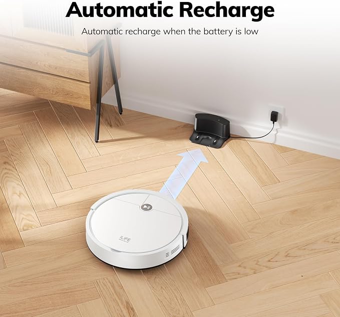 ILIFE V2 Robot Vacuum Cleaner, Tangle-Free Suction, 120 Mins Runtime, - Image 8