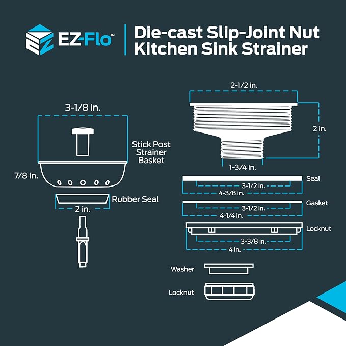 EZ-FLO Kitchen Sink Strainer - Image 6