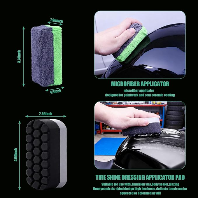 13PCS Motorcycle Cleaning Kit, Motorcycle Detailing Kit Overall Cleaner Tools - Image 5