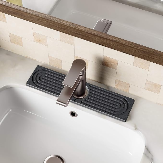 Stone Faucet Mat for Kitchen Sink, Diatomite Sink Protectors by Incenseburner