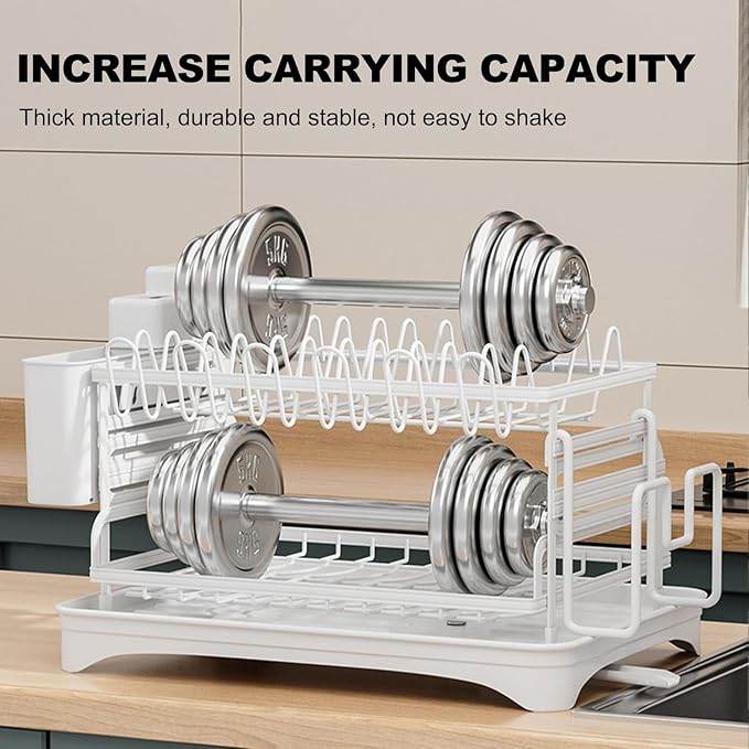 Dish Drying Rack, 2-Tier Dish Racks - Image 3