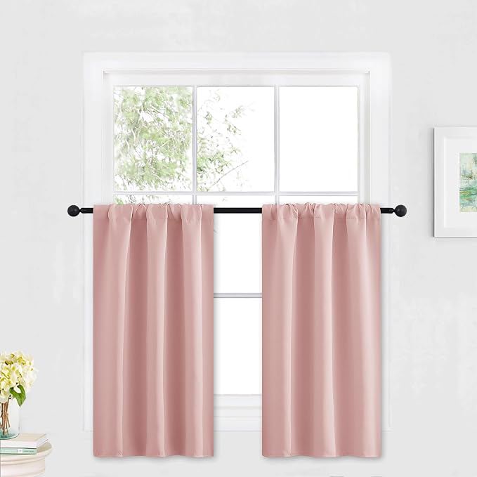RYB HOME Blackout Curtains for Kitchen, Small Window Curtains Blinds, Thermal by RYBHOME