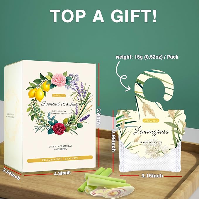 15 Packs Lemongrass Scented Sachets Bag - Image 6