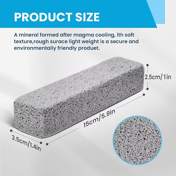 14 Pack Pumice Stone for Toilet Bowl Cleaning, Powerfully Cleans Hard Water - Image 2