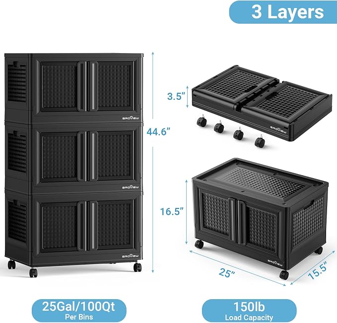 BROVIEW 300Qt Stackable Storage Bins - Image 3