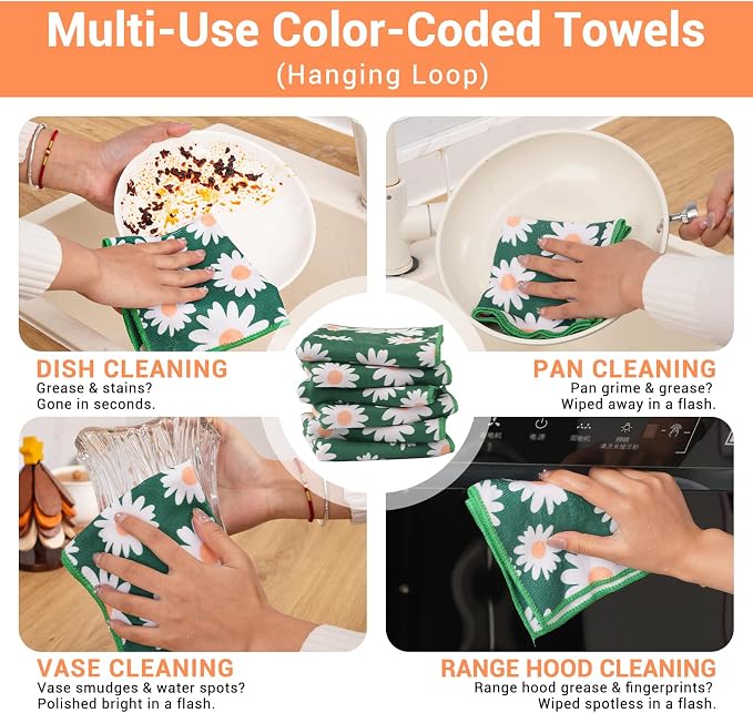 YUA Microfiber Cleaning Cloth 12 Pack, Microfiber Towels Cleaning, Microfiber - Image 7