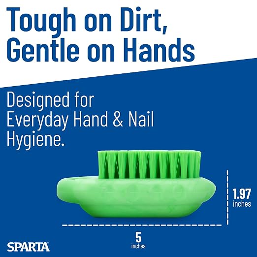 SPARTA Nail Scrub Brush Commercial-Grade, Heavy-Duty Hand and Fingernail Brush - Image 5