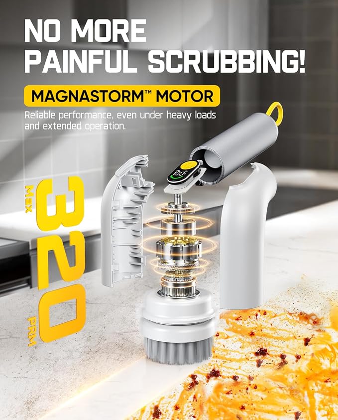 Fanttik G9 Handy Cordless Electric Spin Scrubber, MagnaStorm Motor, Dual-Speed - Image 7