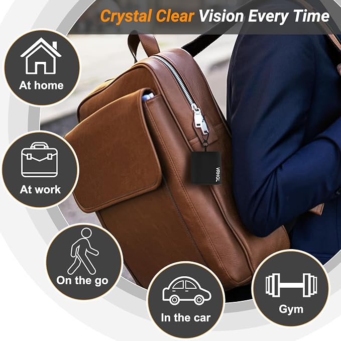 Portable Glasses Cloth Keychain, 2-Sided Glasses Cleaner & Polishing Cloths - Image 2