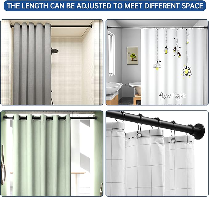 BRIOFOX Industrial Shower Curtain Rod - Image 6