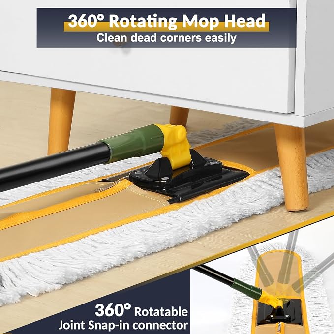 36" Commercial Dust Large Mops for Floor Cleaning, Heavy Duty Industrial Dry - Image 4