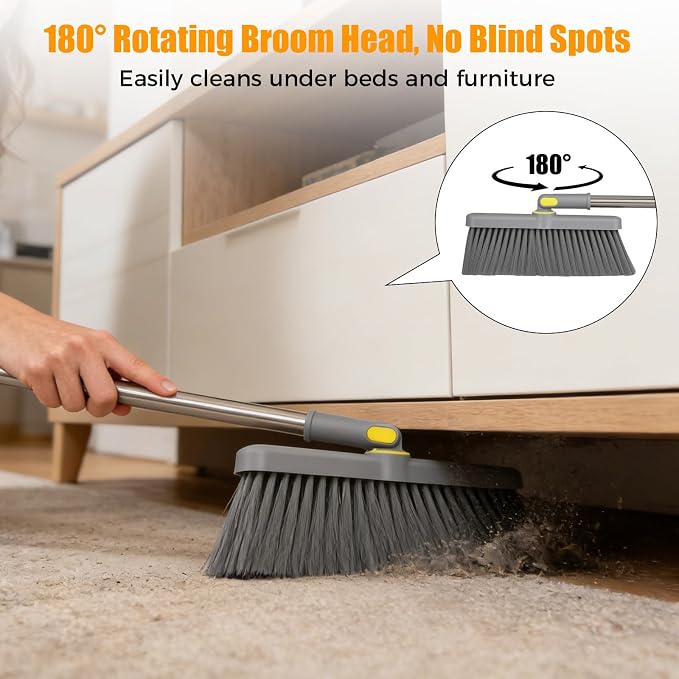 Upgrade Broom and Dustpan Set 180° Rotatable Head - Image 4
