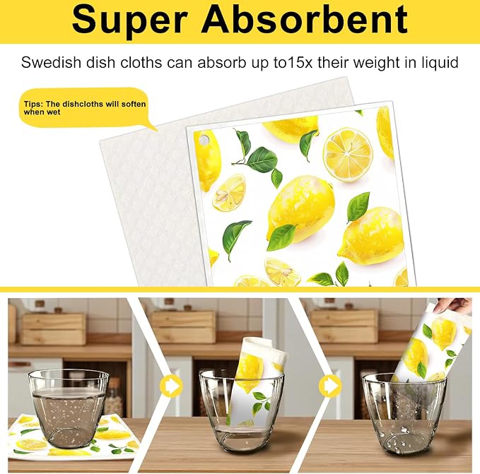 6 Pack Swedish Dishcloths for Kitchen - Image 6