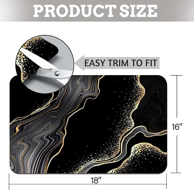 MCALK Marble Black Dish Drying Mat - Image 6