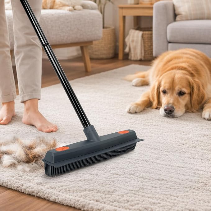 MAVRIZ Pet Hair Removal Broom on Carpet, Rubber Broom - Image 2