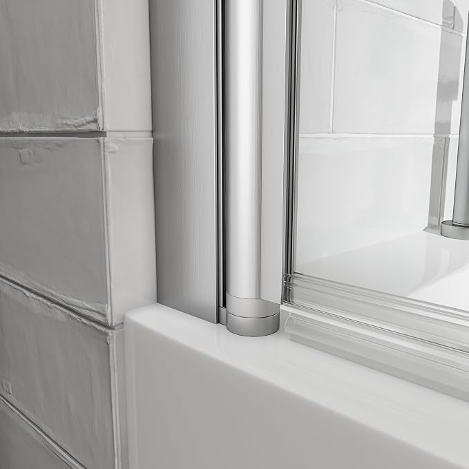 31"-32" W x 55" H Brushed Nickel Flexible 180° Pivot Shower Door Reversible - Image 8