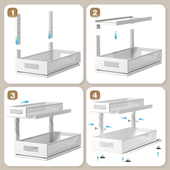2 Pack 18.5IN-Depth Under Sink Organizer - Image 5