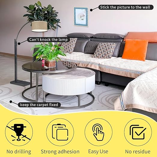Double Sided Tape Heavy Duty, 2in x 66FT, Universal High Tack Strong Wall - Image 3