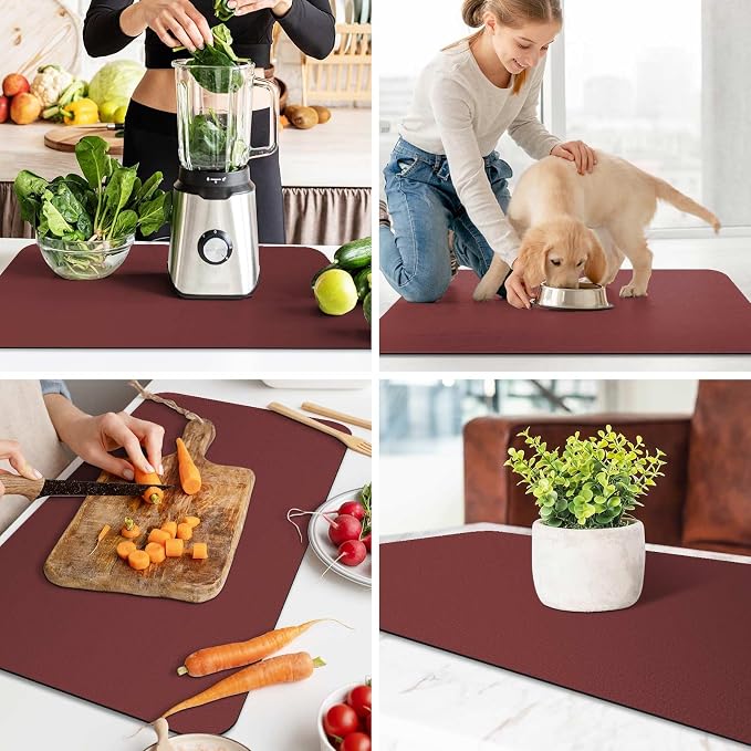 WISELIFE Dish Drying Mat Super Absorbent Drying Mat Large Dish Drying Mats - Image 6