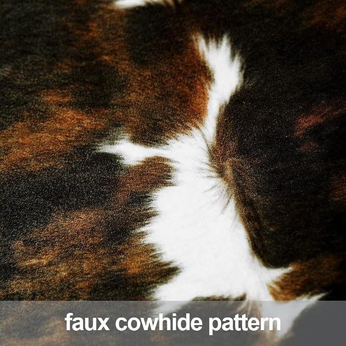 Amearea Faux Cow Hide Rug Large 7×6.2 Feet, Premium Western Home Decor Cow - Image 6