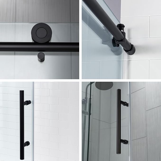 Woodbridge Frameless Bathtub Shower Doors 56-60" Width x 62" Height - Image 10