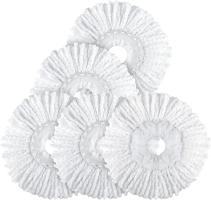 Spin Mop Replacement Head 5 Pack Magic Mop Refill by MXZONE