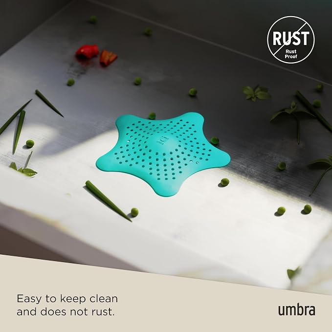 Umbra Starfish Drain Cover/Hair Catcher, Surf Blue - Image 7