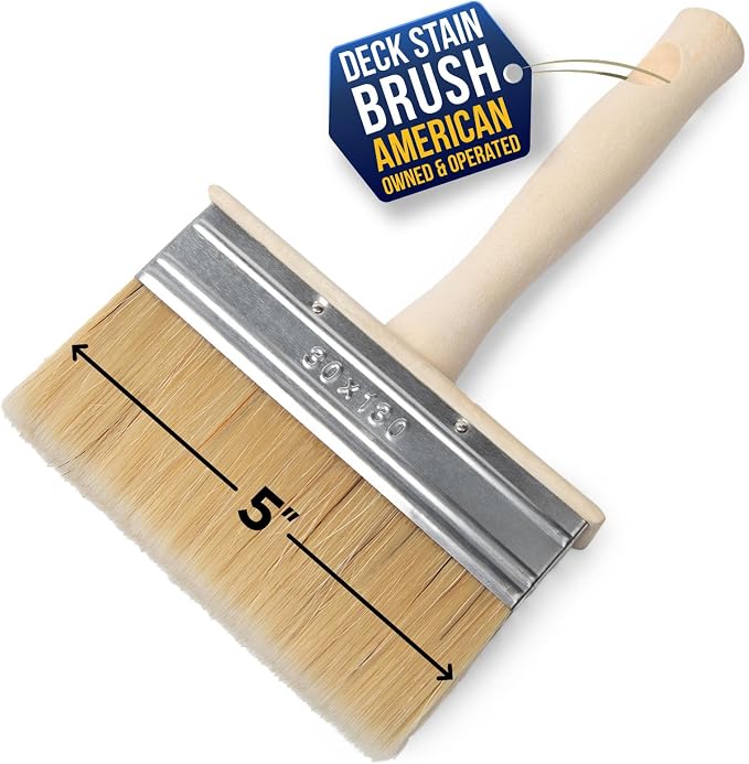 Foxtrot Deck Stain Brush, and Sealer, Deck Brush, Large Paint Brush, Deck Stain by FoxTrotLiving