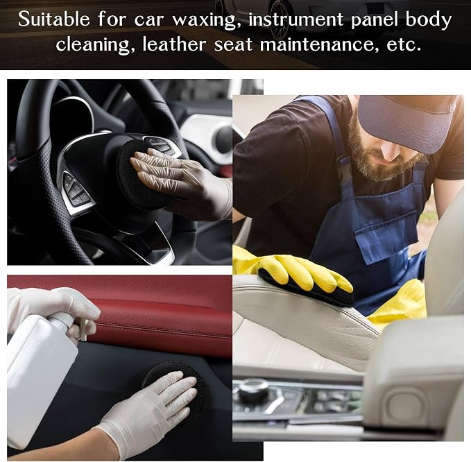 Tanlade 50 Pcs Car Detailing Microfiber Applicator Pad Wax Applicator Wash - Image 7