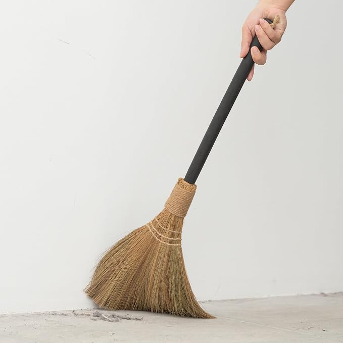 Natural Whisk Sweeping Black Handle Broom - Image 7