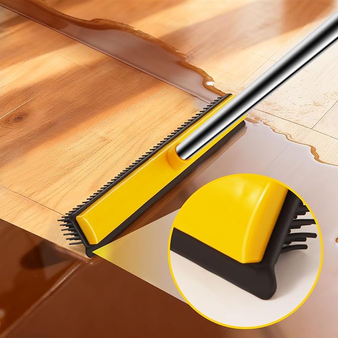 Rubber Broom for Pet Hair Removal, Carpet rake - Image 5