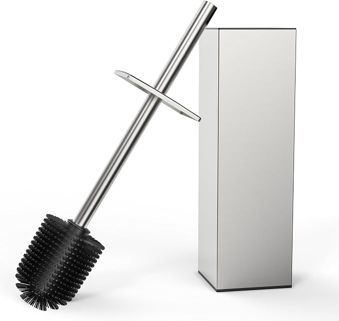 RUACQ Toilet Brush and Holder Set, Square Toilet Bowl Brush by Ruacq