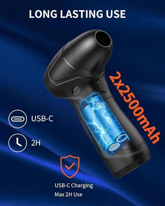 PureWellness Compressed Air Duster Can, Cordless Air Blower, Rechargeable - Image 5