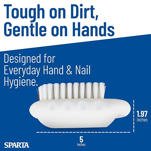 SPARTA Nail Scrub Brush Commercial-Grade, Heavy-Duty Hand and Fingernail Brush - Image 5