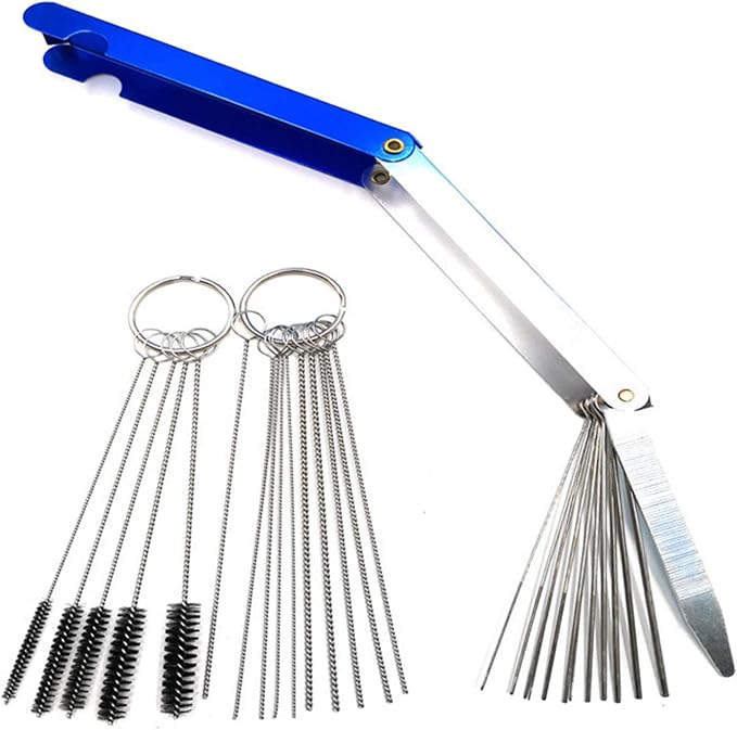 Carburetor Cleaning Kit-13 Cleaning Wires, 10 Needles, 5 Nylon Brushes - Image 2