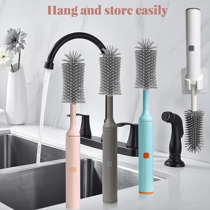 Electric Cleaning Brush with USB Rechargeable Electric Bottle Brush Cleaner and - Image 7