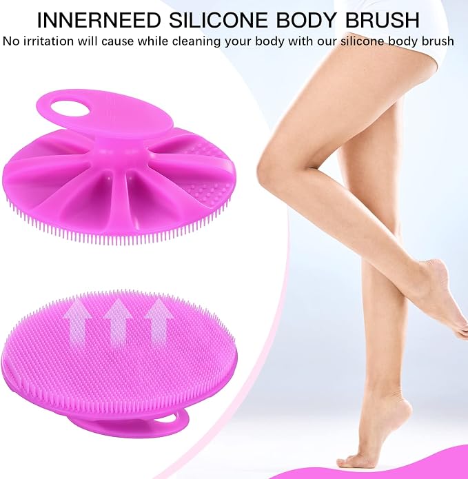 INNERNEED Food-Grade Soft Silicone Body Cleansing Brush Shower Scrubber - Image 3