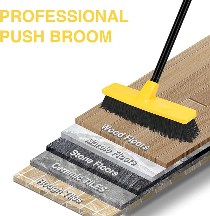 Push Broom Outdoor Indoor Broom 12" Wide - Image 8