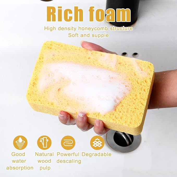 2Pcs Large Natural Sponges Household Cleaning Sponges Non-Scratch Cleaning - Image 3