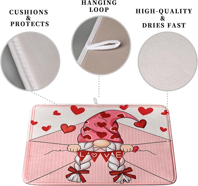 Valentine's Day Love Letter Dish Drying Mat - Image 3