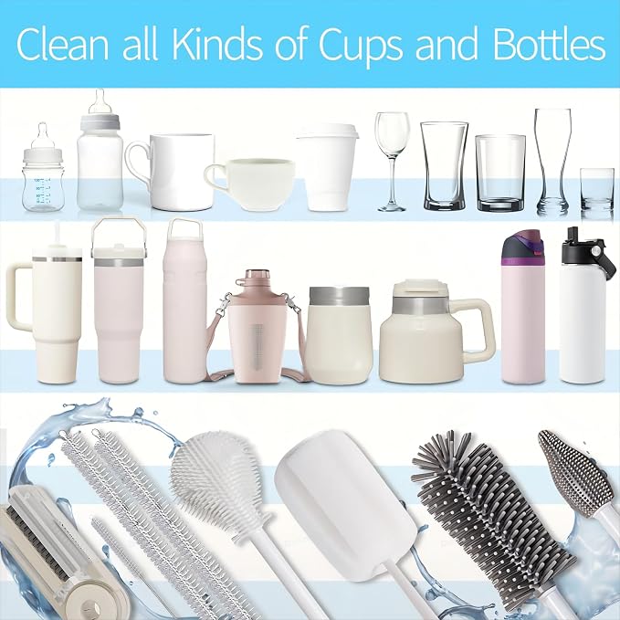 8Pcs Water Bottle Cleaner Brush Compatible - Image 3
