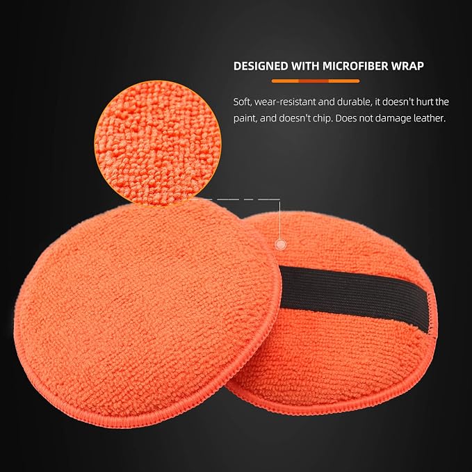 SPTA Microfiber Applicator Pads, Microfiber Buffing Cleaning Pads - Image 4
