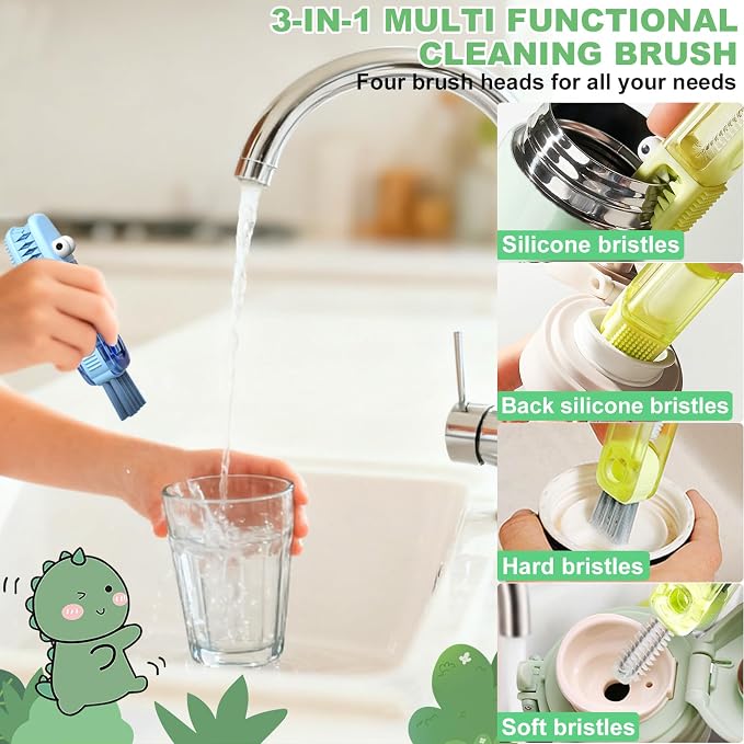 6 PCS Cup Lid Gap Cleaning Brush, Portable Water Bottle Brush, Bottle Gaps - Image 4