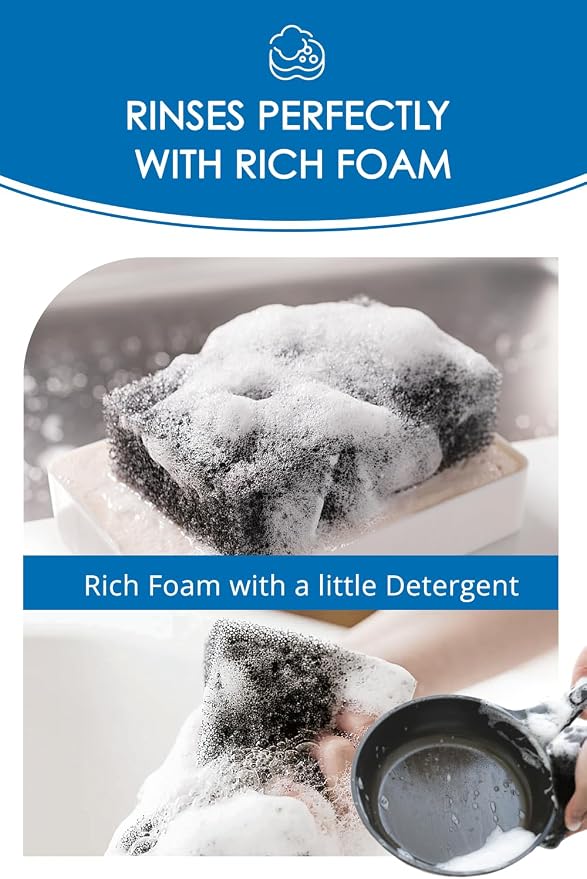 SunSun Sponge Kitchen Sponges, Made in Japan All Surface Scratch-Free Odor - Image 5